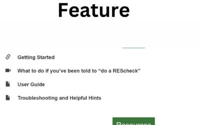 Rescheck Web Help Feature